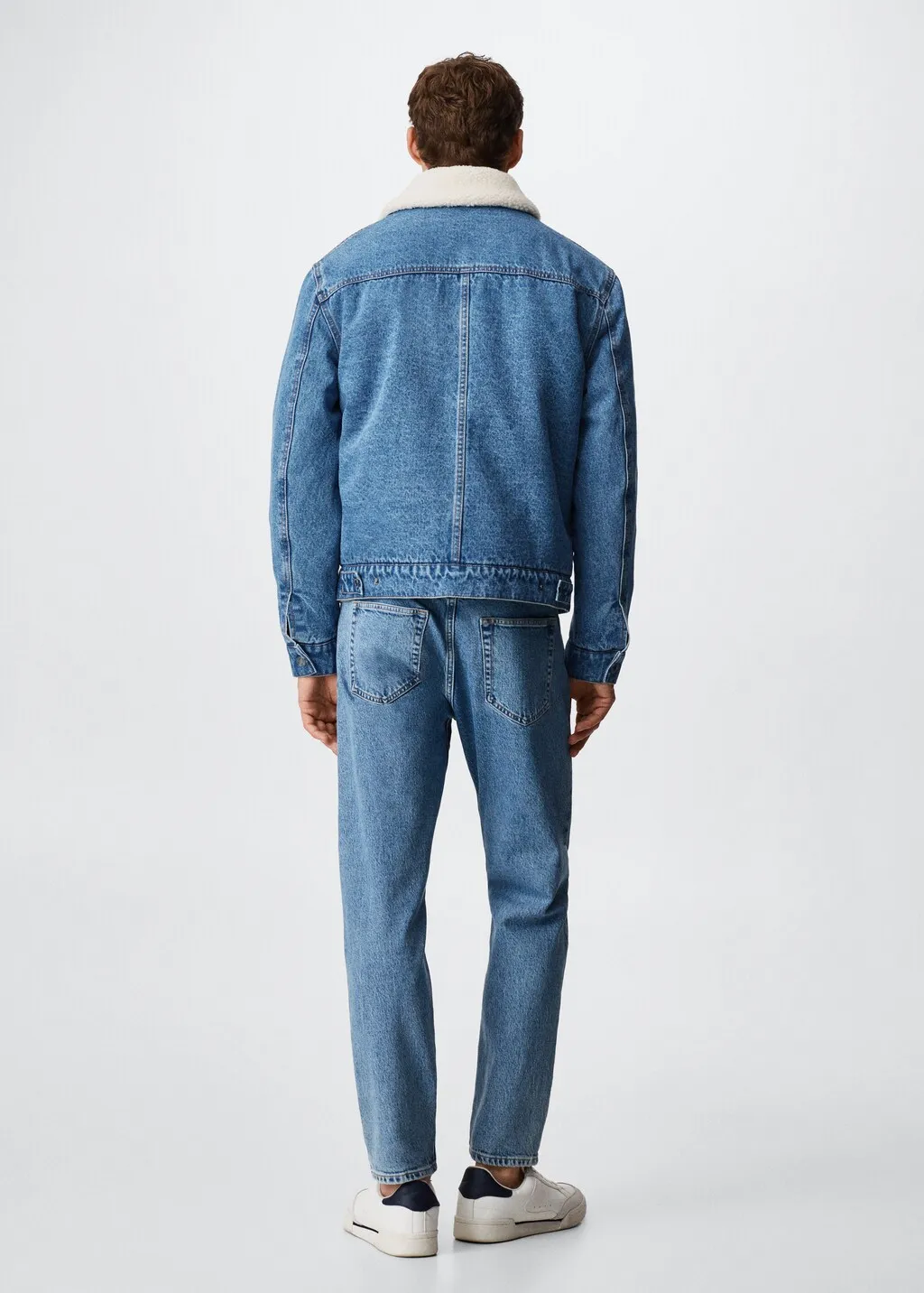 Giubbotto denim pelliccia di pecora