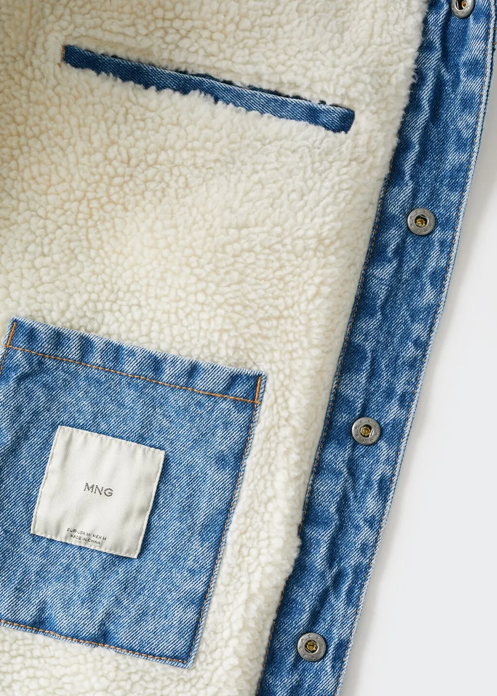 Giubbotto denim pelliccia di pecora