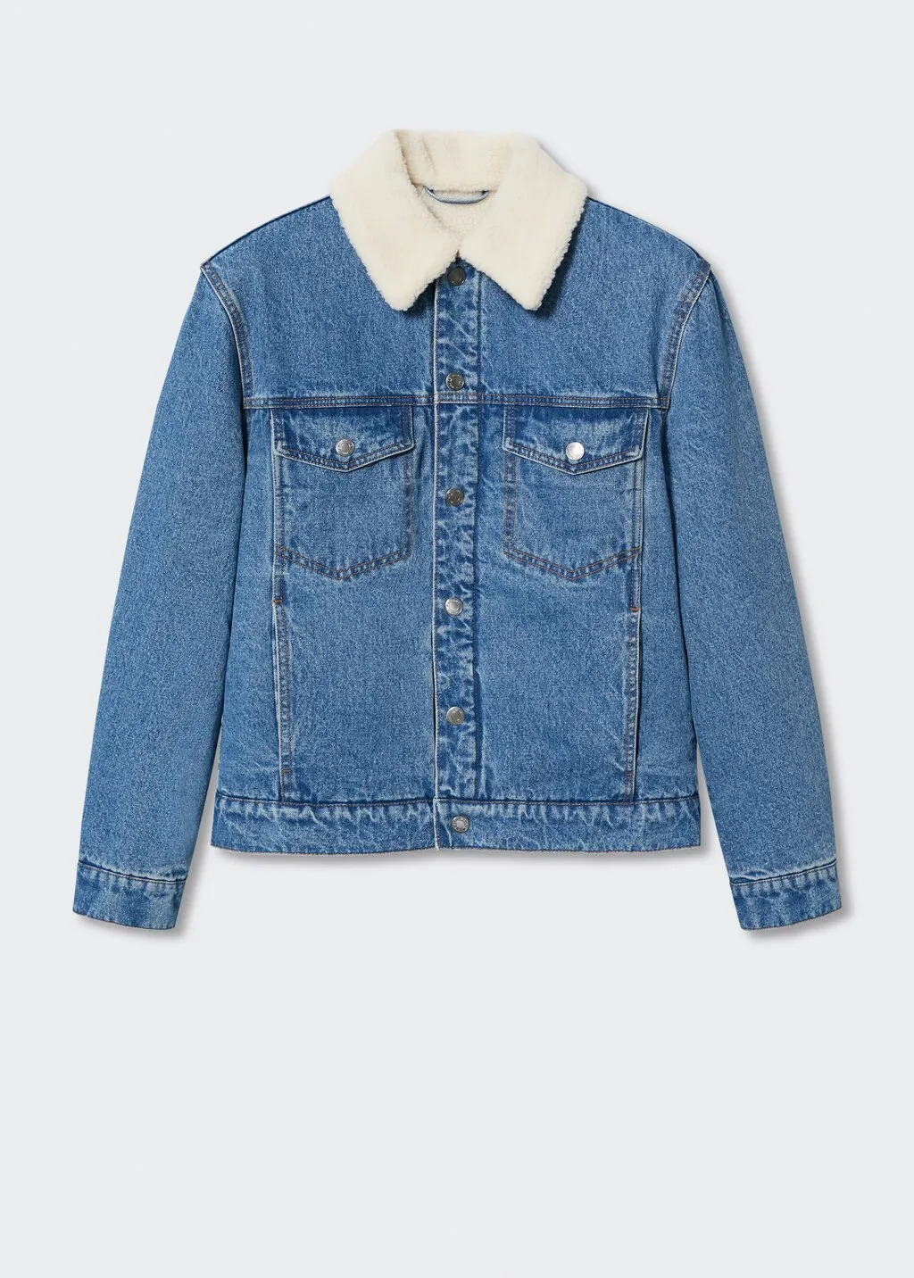 Giubbotto denim pelliccia di pecora