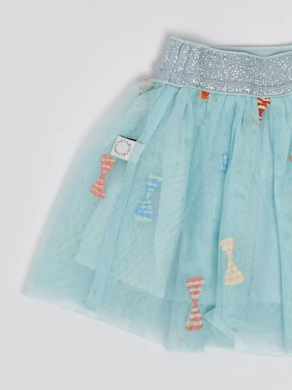Gonna bambina Stella McCartney in tulle Azzurro