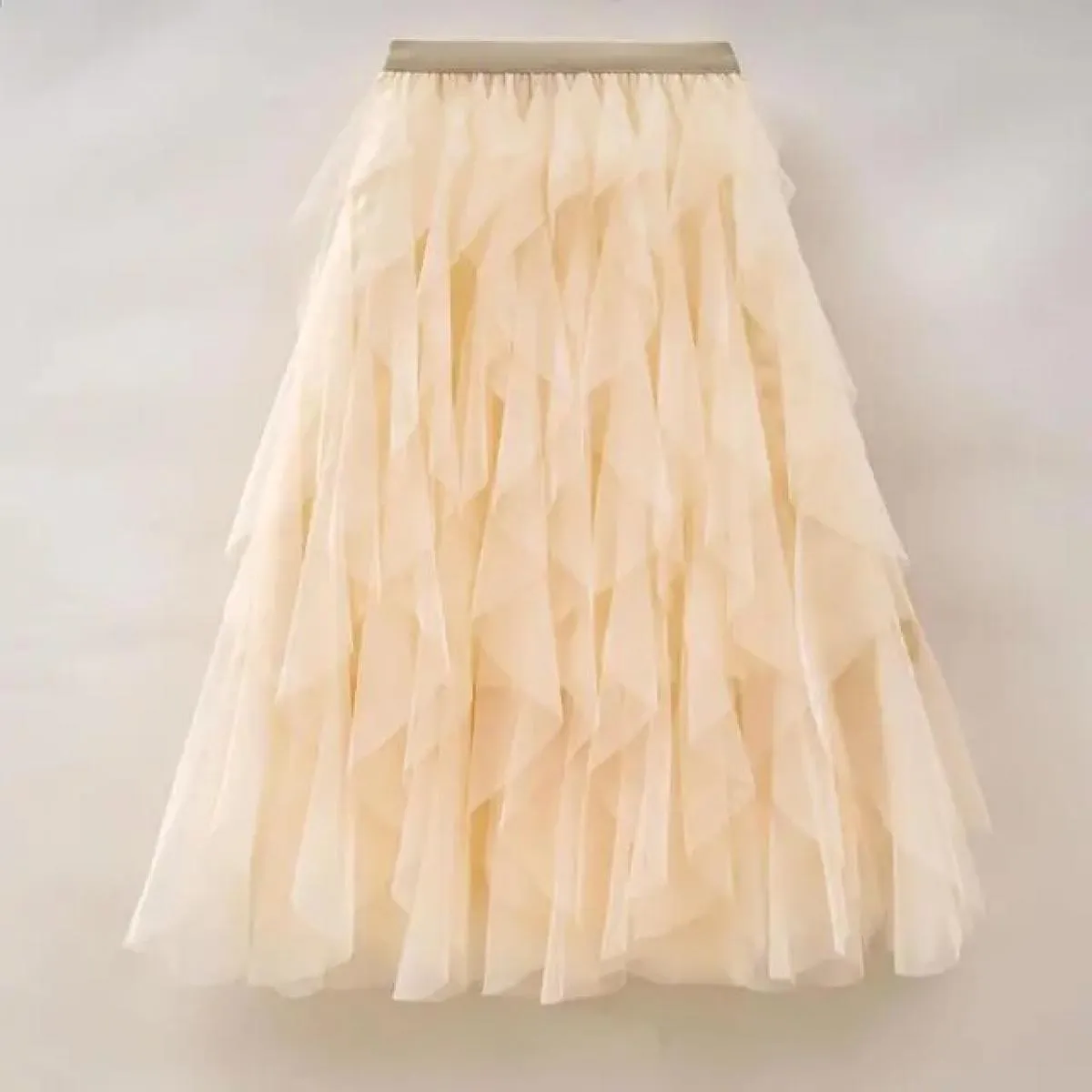 Gonna lunga lunga in tulle tutù da donna, moda, gonna a pieghe rosa a vita alta carina, gonne estetiche da donna in rete