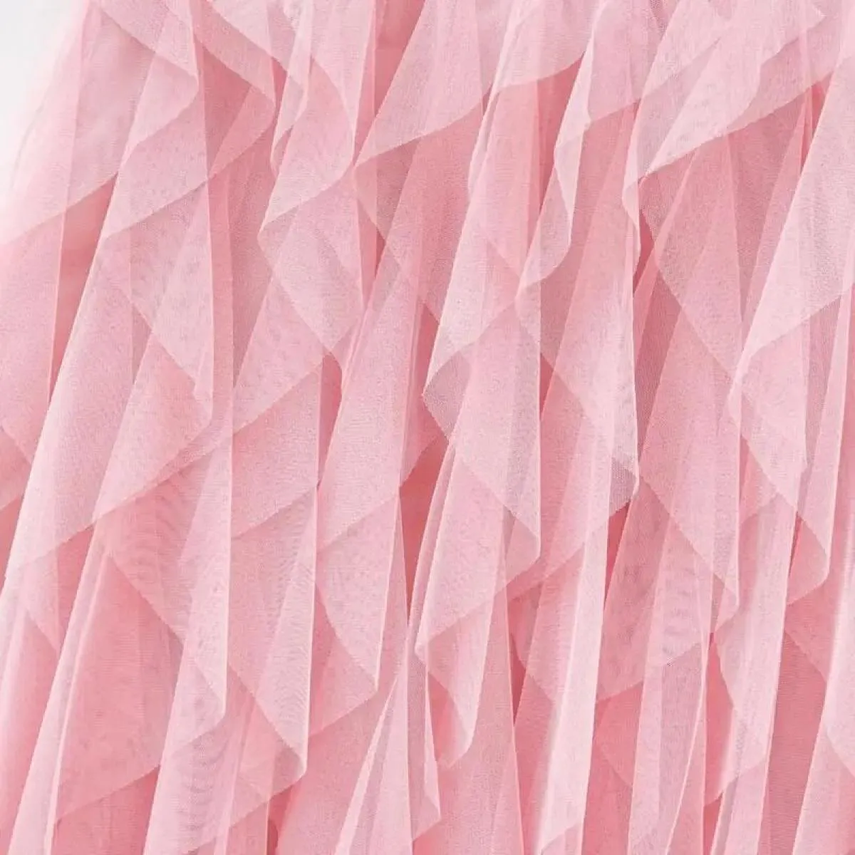 Gonna lunga lunga in tulle tutù da donna, moda, gonna a pieghe rosa a vita alta carina, gonne estetiche da donna in rete