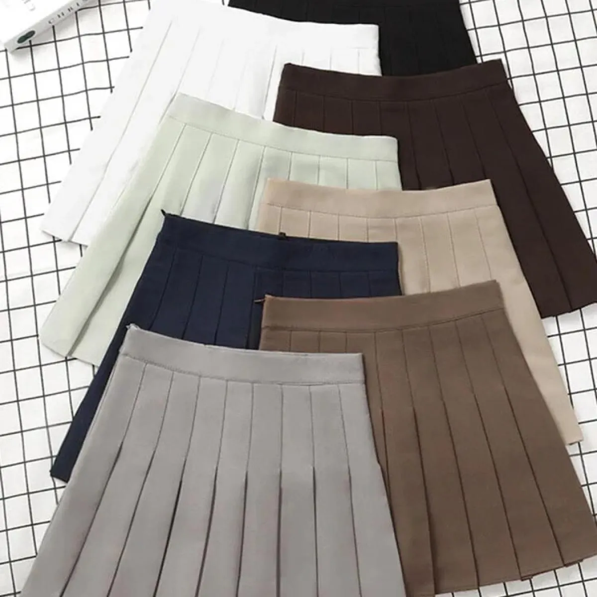 Gonna marrone da donna 2023 abiti estivi vita alta da donna stile Harajuku mini gonna a pieghe nera per scolaretta Unifo