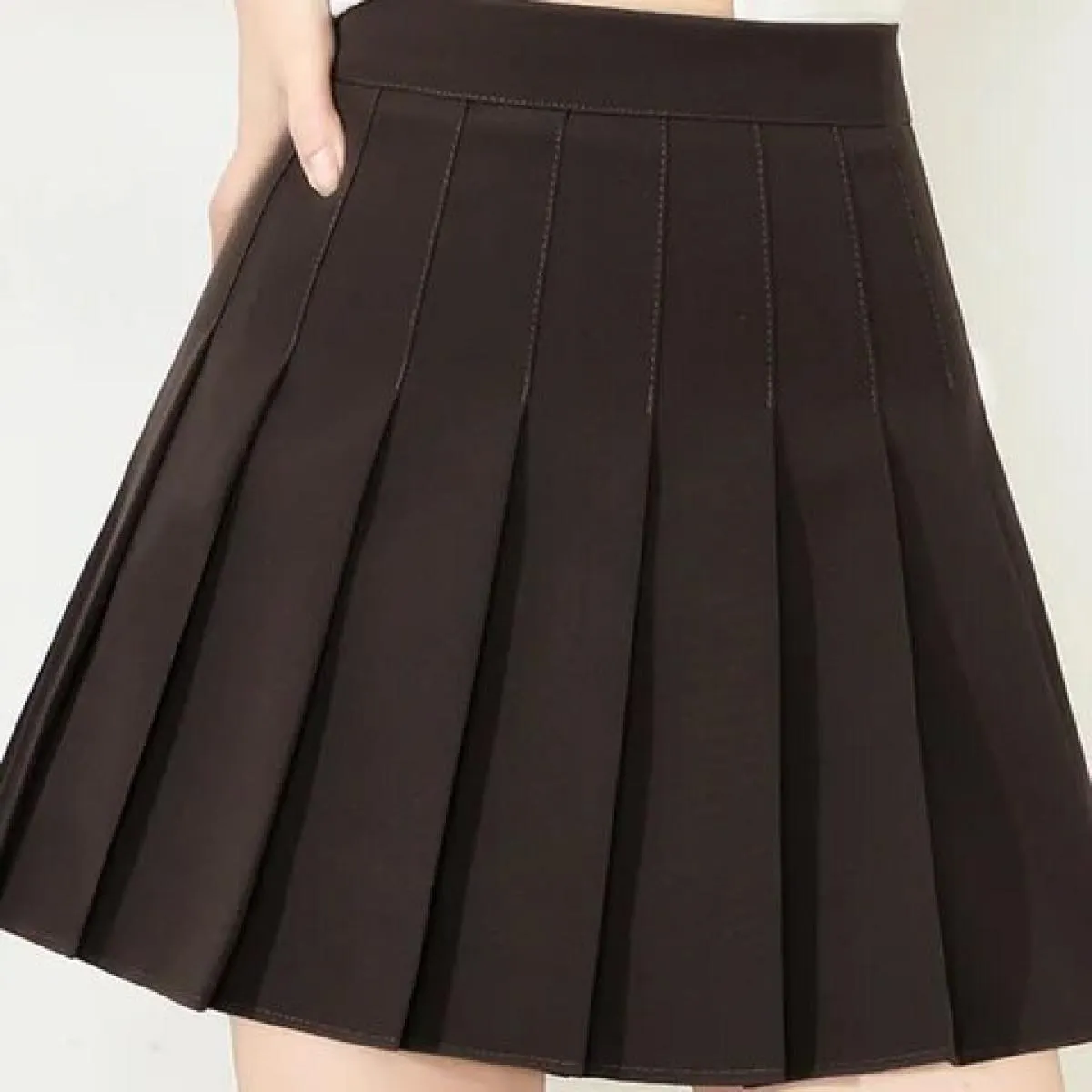 Gonna marrone da donna 2023 abiti estivi vita alta da donna stile Harajuku mini gonna a pieghe nera per scolaretta Unifo