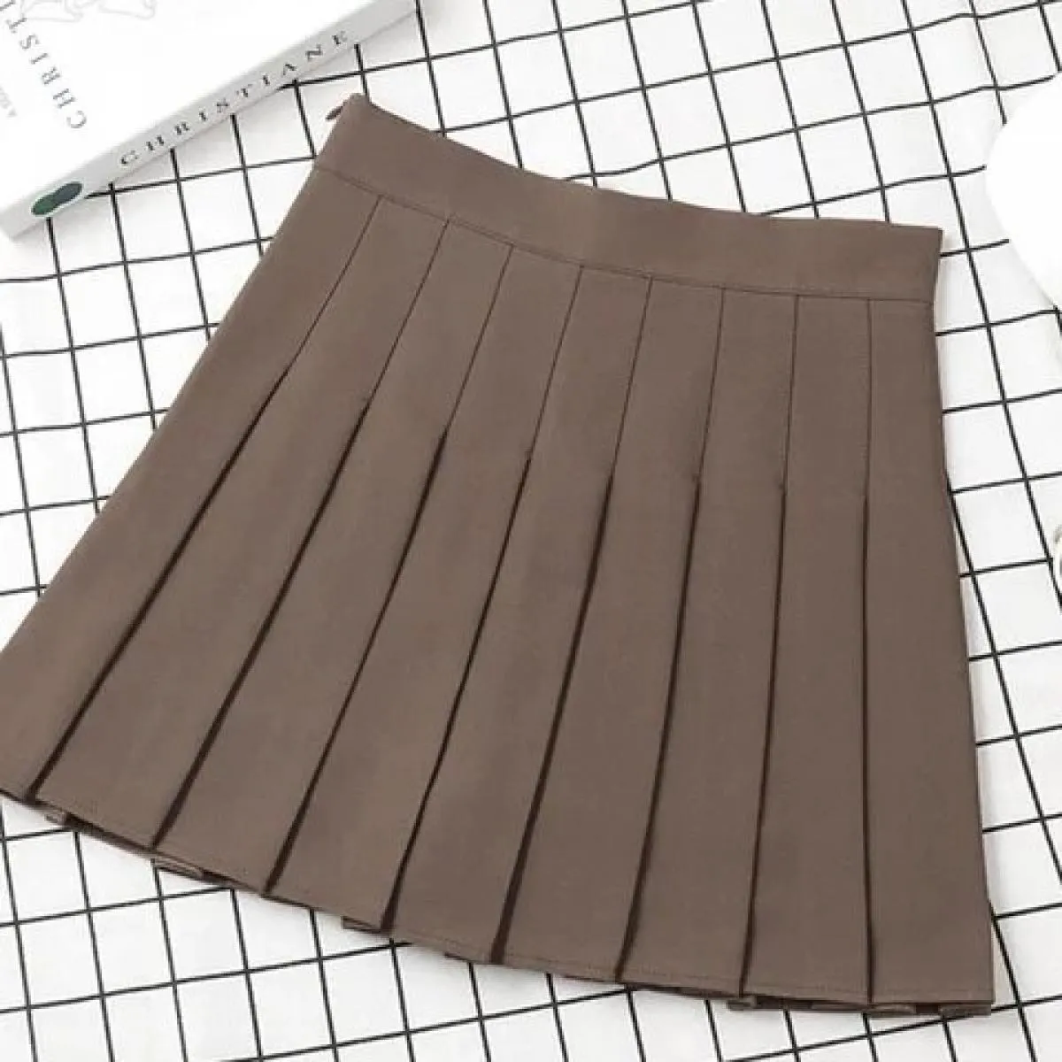 Gonna marrone da donna 2023 abiti estivi vita alta da donna stile Harajuku mini gonna a pieghe nera per scolaretta Unifo