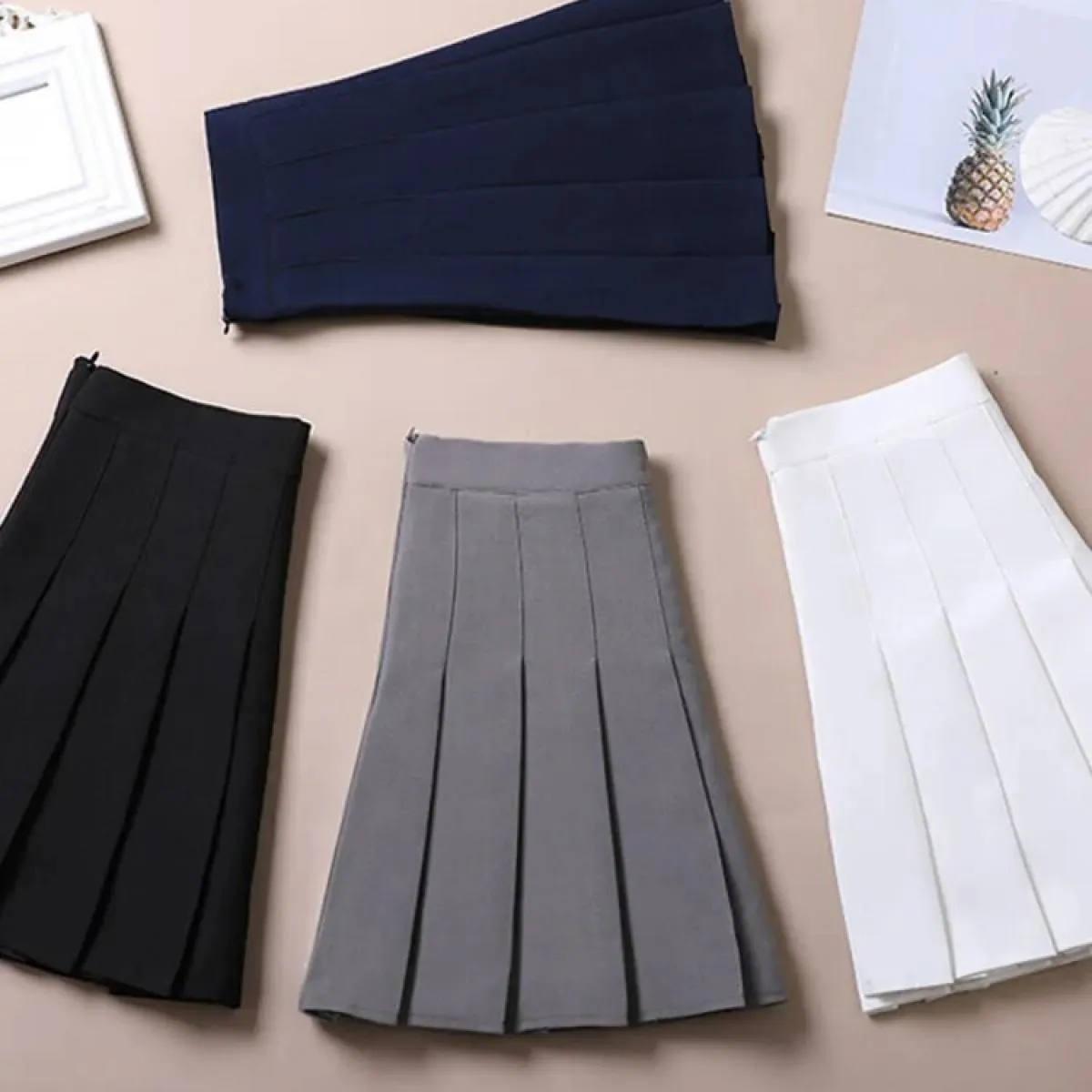 Gonna marrone da donna 2023 abiti estivi vita alta da donna stile Harajuku mini gonna a pieghe nera per scolaretta Unifo