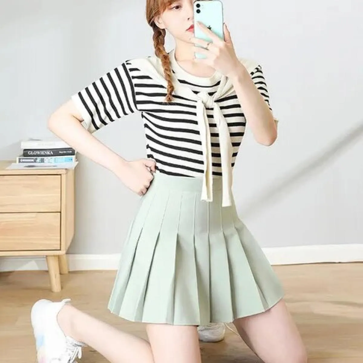 Gonna marrone da donna 2023 abiti estivi vita alta da donna stile Harajuku mini gonna a pieghe nera per scolaretta Unifo