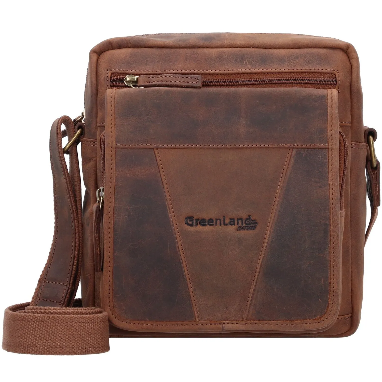 Greenland Nature Montenegro Borsa a tracolla RFID in pelle 22 cm