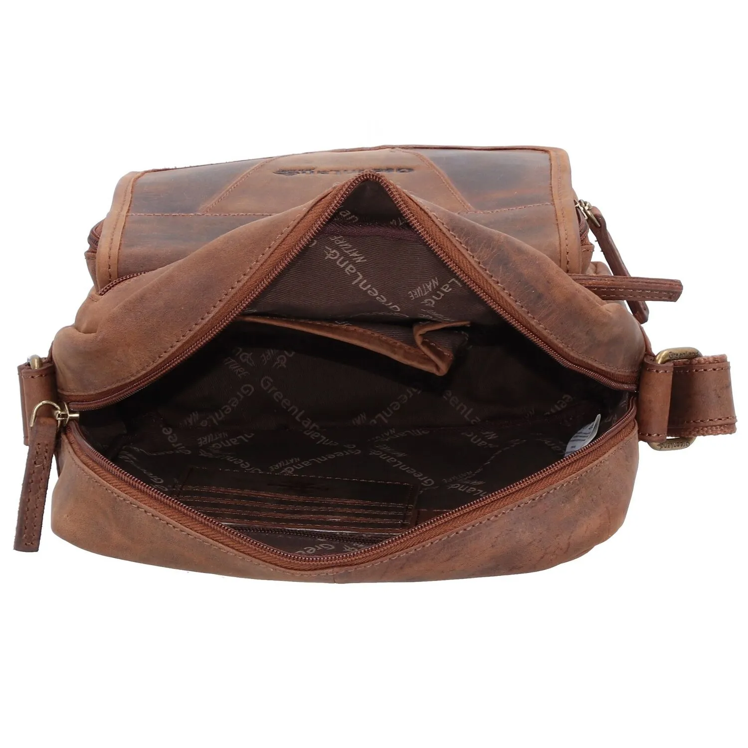 Greenland Nature Montenegro Borsa a tracolla RFID in pelle 22 cm