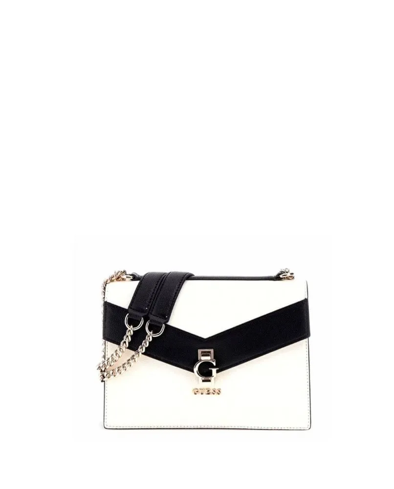 GUESS BG933121 JORAH borsa mini bag spalla tracolla bianco nero