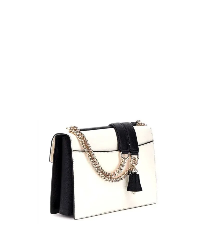 GUESS BG933121 JORAH borsa mini bag spalla tracolla bianco nero