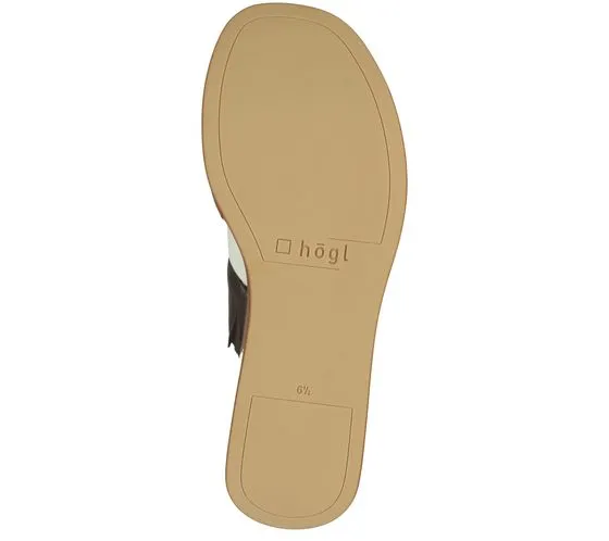 högl zoccoli da donna in vera pelle scarpe con zeppa scarpe estive 3-10 2520 3999 marrone/colorato