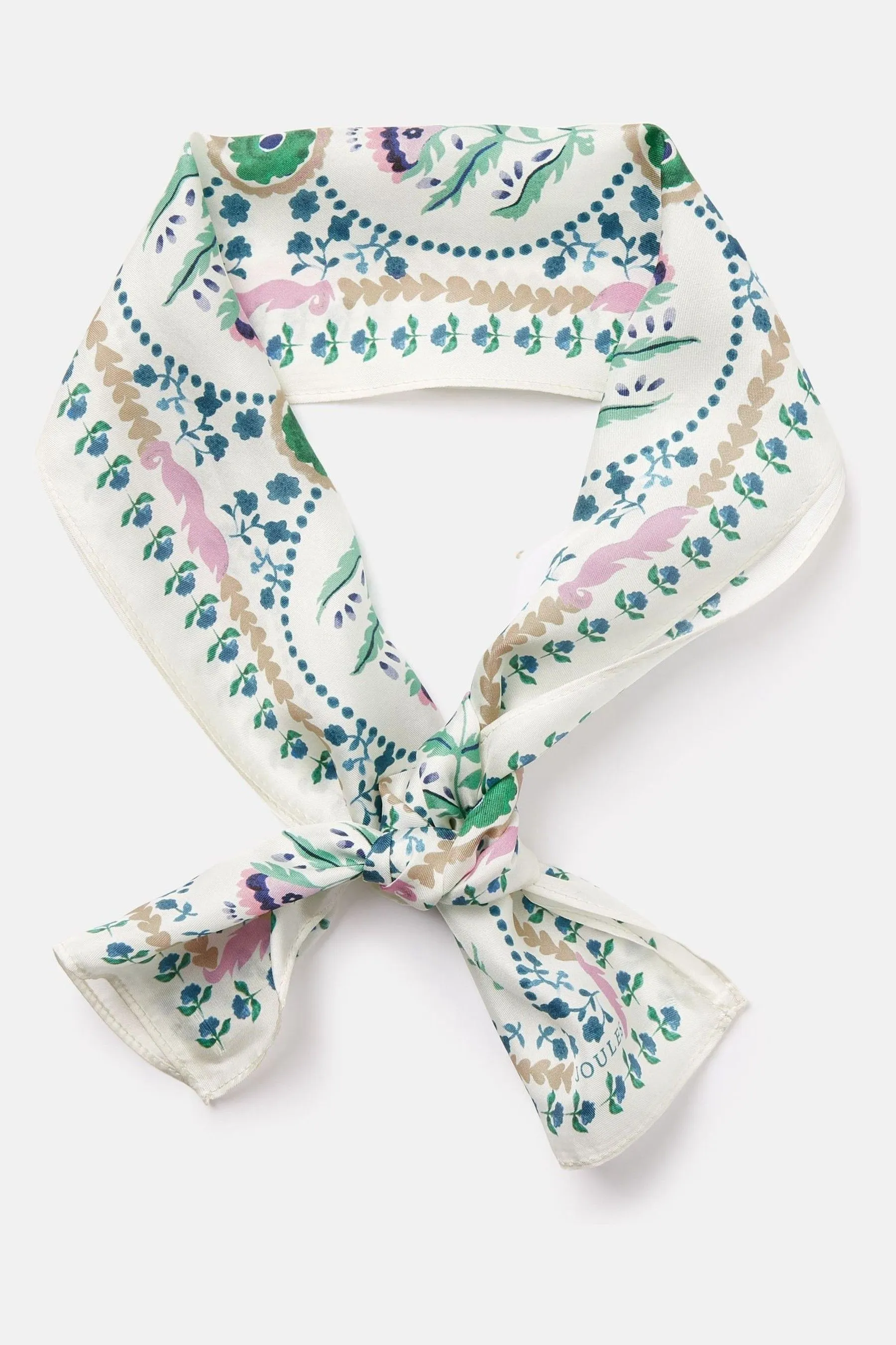 Joules - Highgrove - Sciarpa skinny in seta con stampa