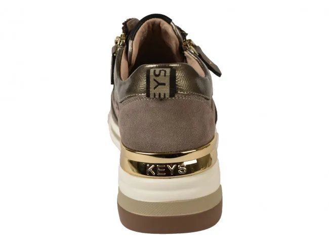 KEYS SCARPE CON ZEPPA DONNA INVERNO K8326 7826  SNEAKERS TAUPE/TORTORA