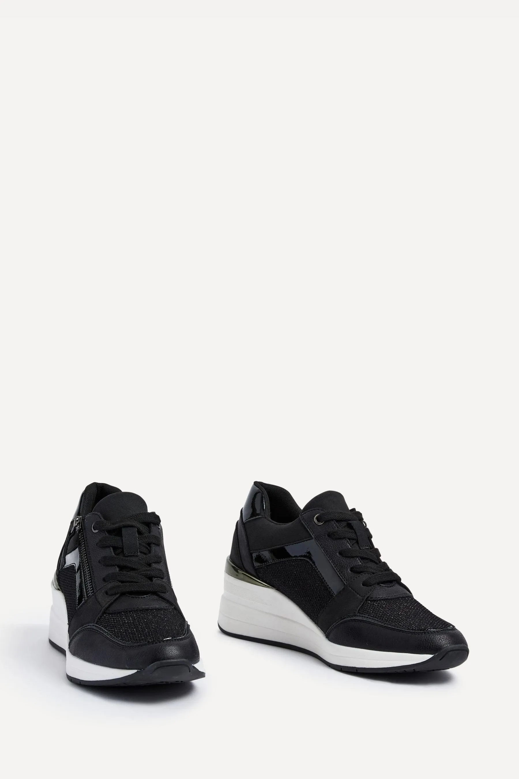 Linzi - Everett - Scarpe da ginnastica con zeppa e dettagli glitterati