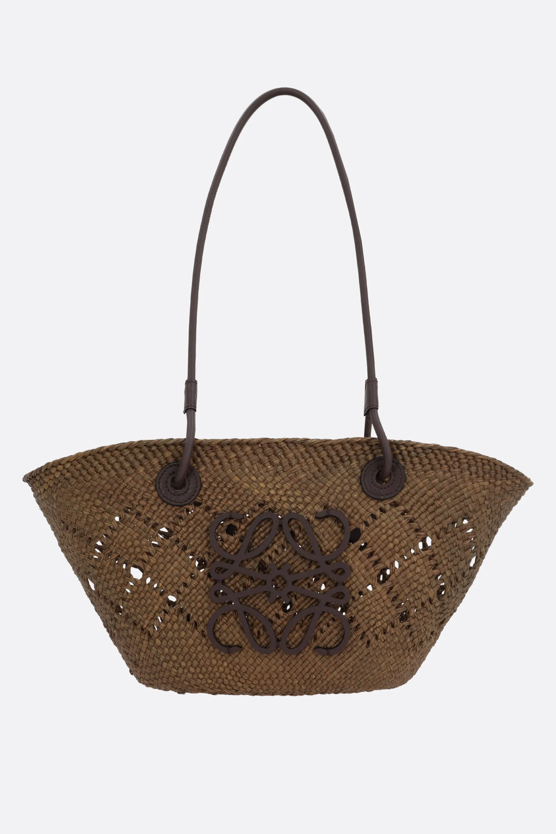  LOEWE borsa a spalla Anagram small in paglia 
