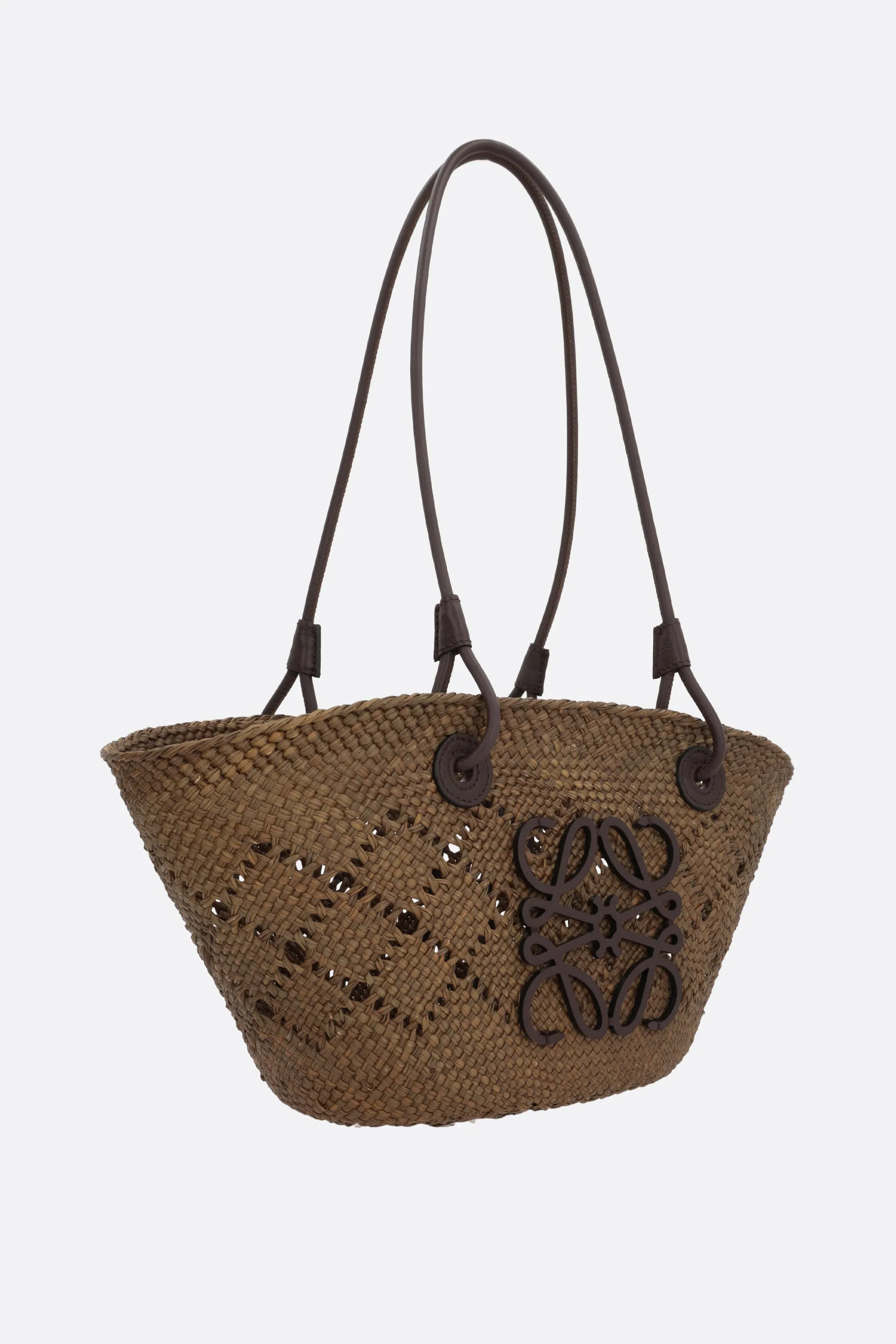  LOEWE borsa a spalla Anagram small in paglia 