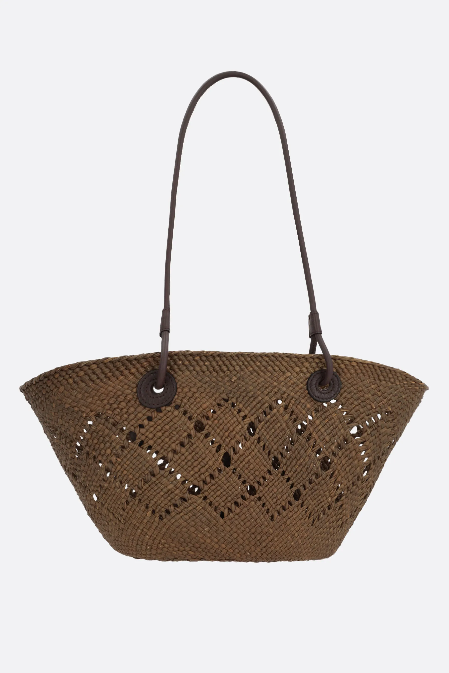  LOEWE borsa a spalla Anagram small in paglia 
