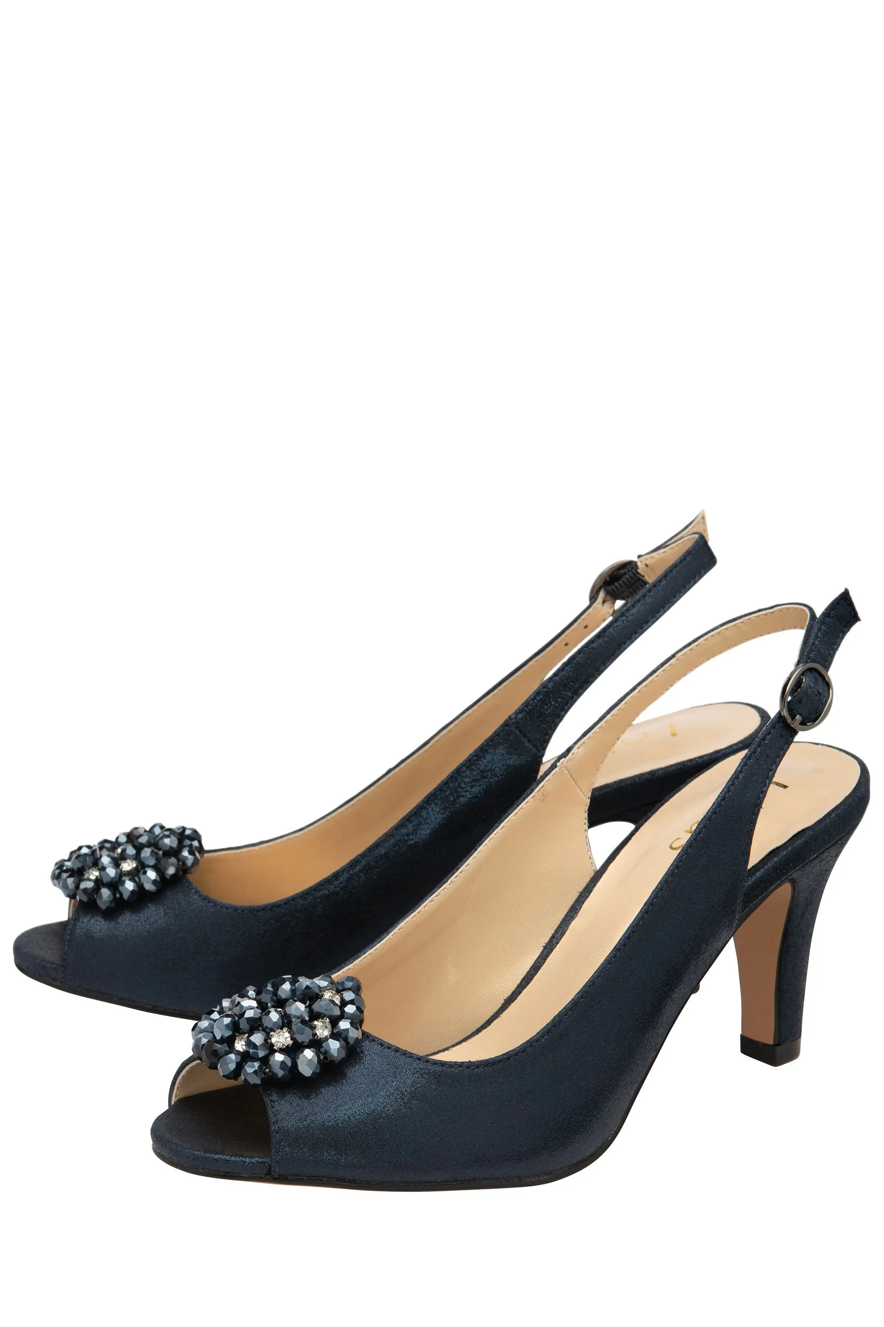 Lotus - Scarpe aperte in punta con cinturino posteriore