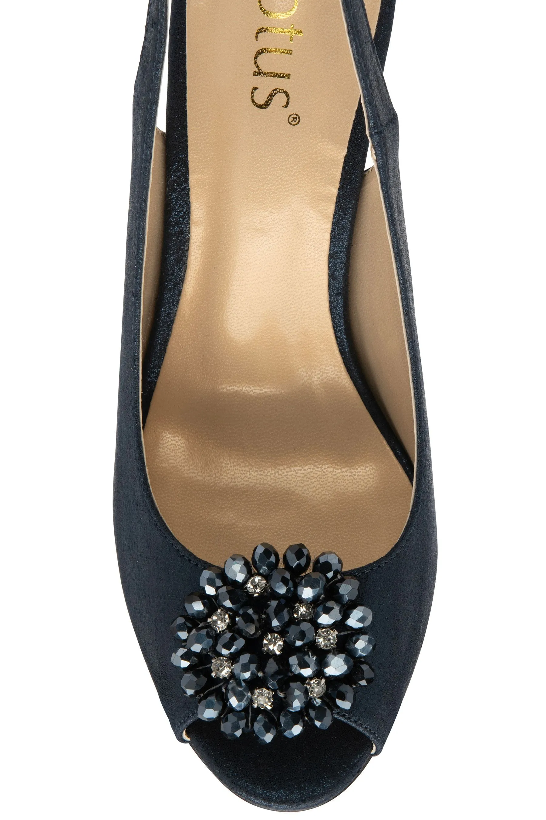 Lotus - Scarpe aperte in punta con cinturino posteriore
