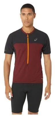 Maglia a maniche corte Asics Fujitrail Run Red Black Uomo