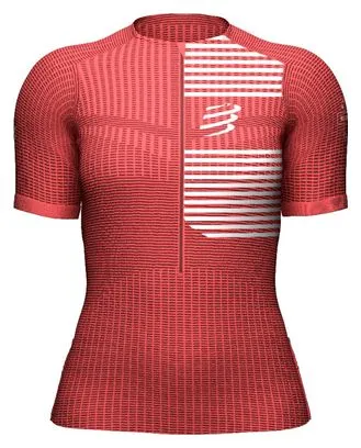 Maglia a maniche corte Compressport Tri Postural - Donna Corallo