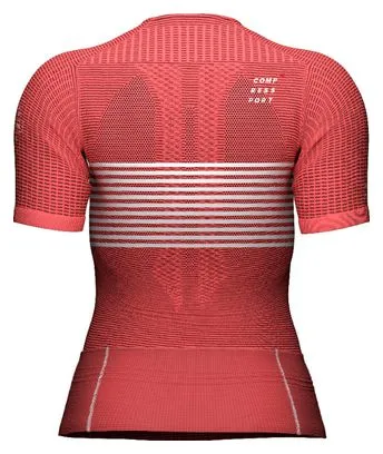 Maglia a maniche corte Compressport Tri Postural - Donna Corallo
