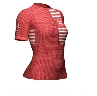 Maglia a maniche corte Compressport Tri Postural - Donna Corallo