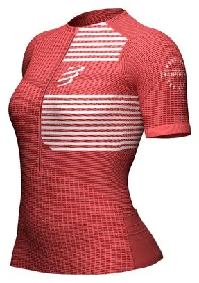 Maglia a maniche corte Compressport Tri Postural - Donna Corallo