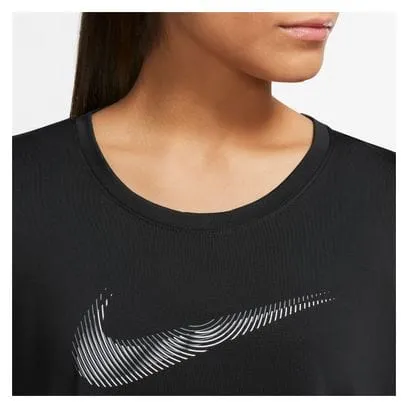 Maglia a maniche corte Nike Dri-Fit Swoosh Donna Nero