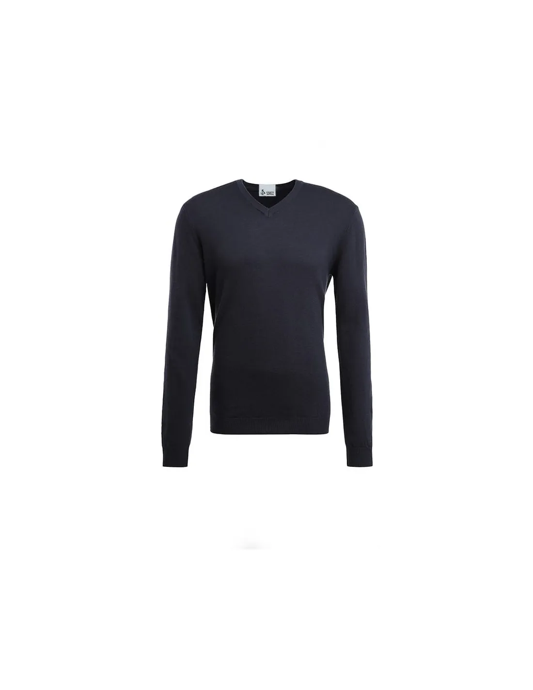 Maglia collo v ml lana merino 4 stagioni blu