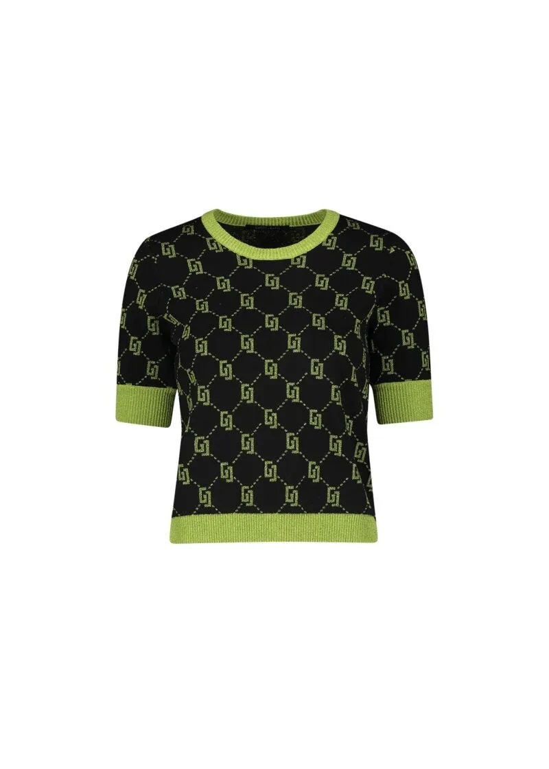Maglia con logo jacquard