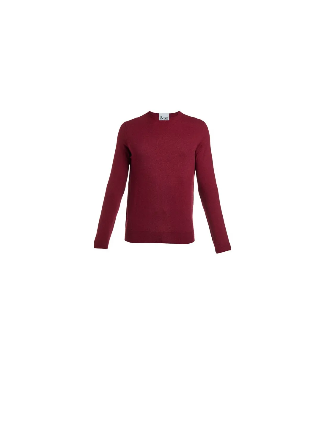 Maglia girocollo ml lana merino bordo taglie forti
