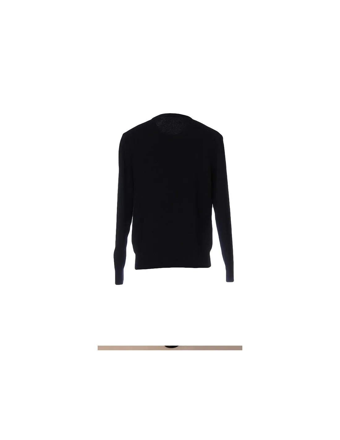 Maglia girocollo ml lana merino nero taglie forti
