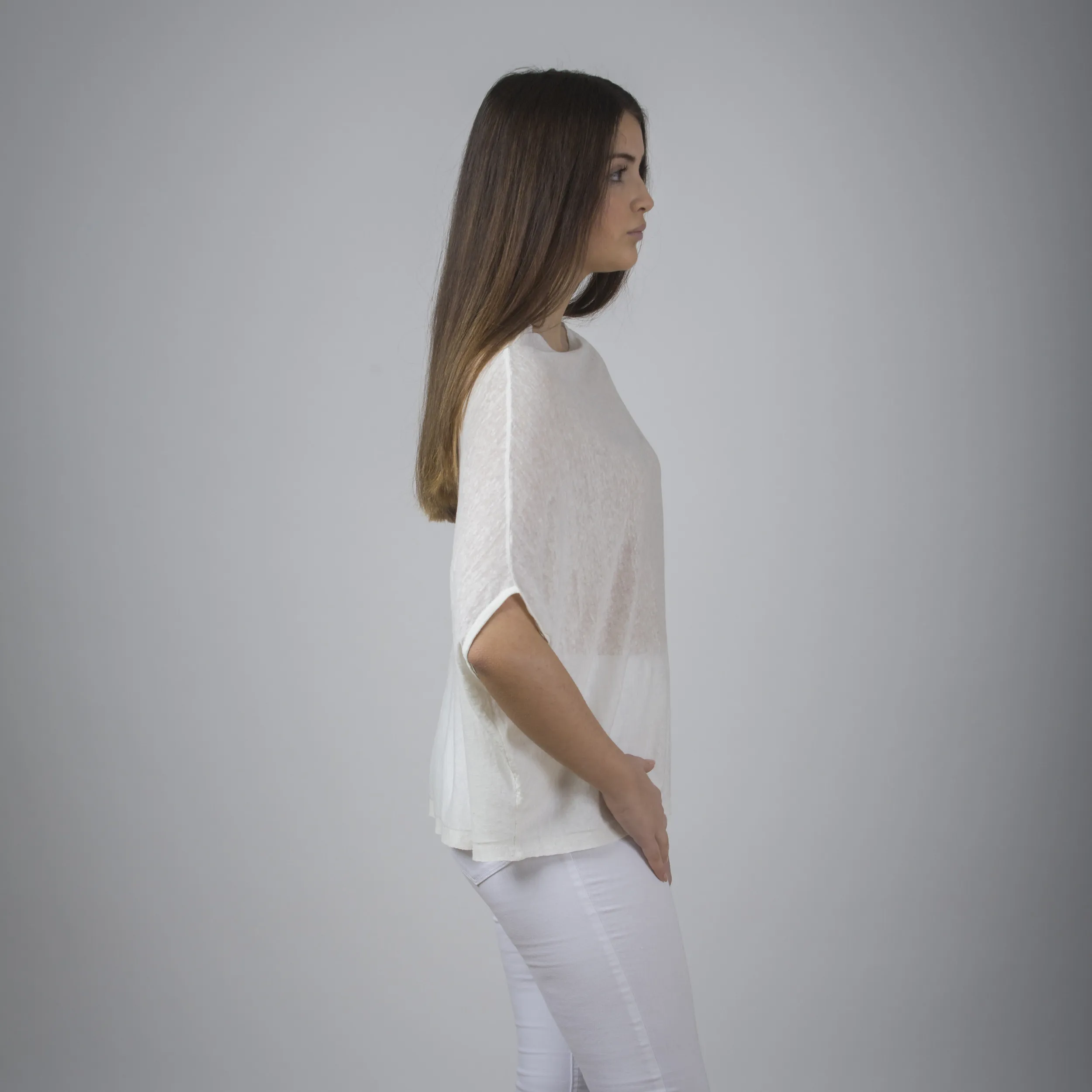 Maglia over in lino