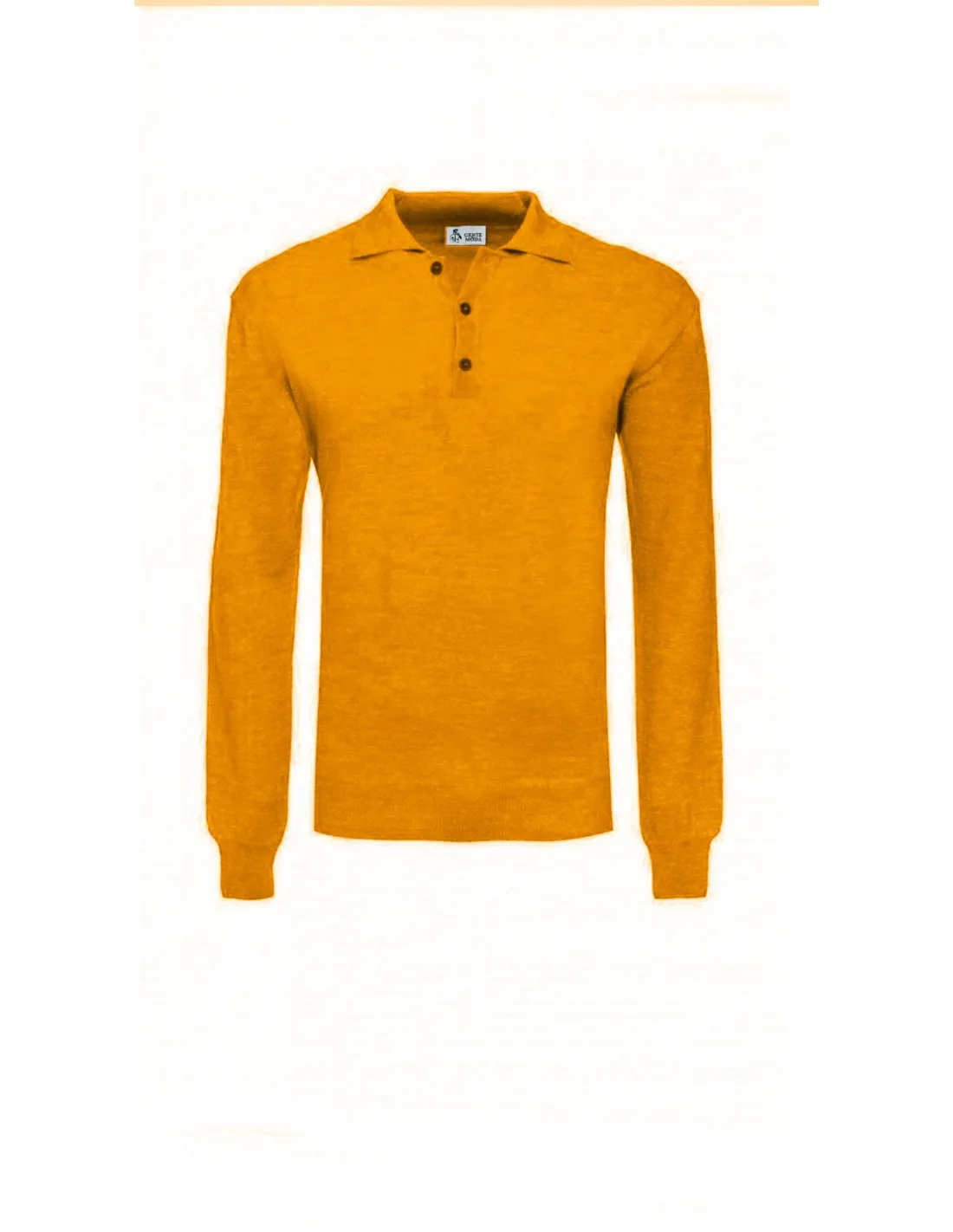 Maglia polo lana merino 4 stagioni arancione