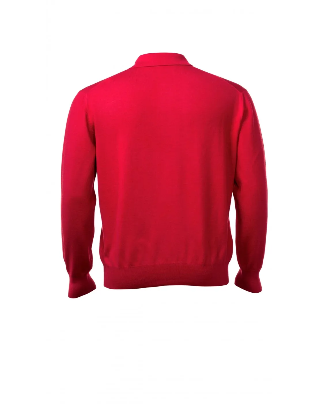 Maglia polo lana merino 4 stagioni rosso
