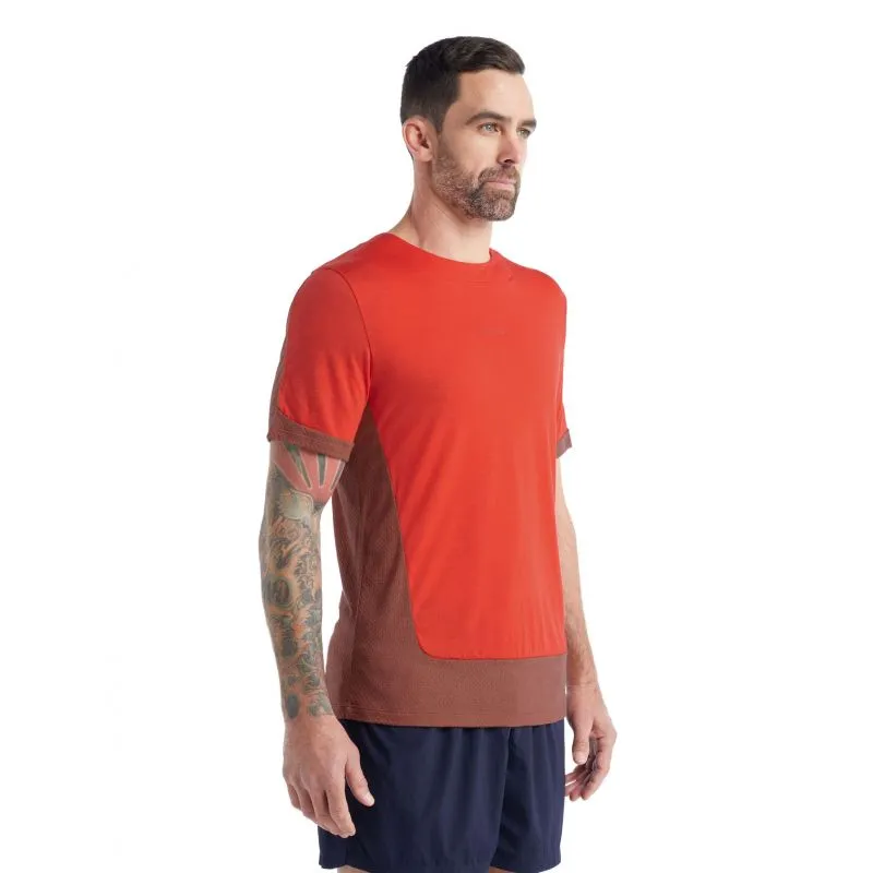 Maglietta Icebreaker Zoneknit Ss Tee (Lava/grape/cb) uomo