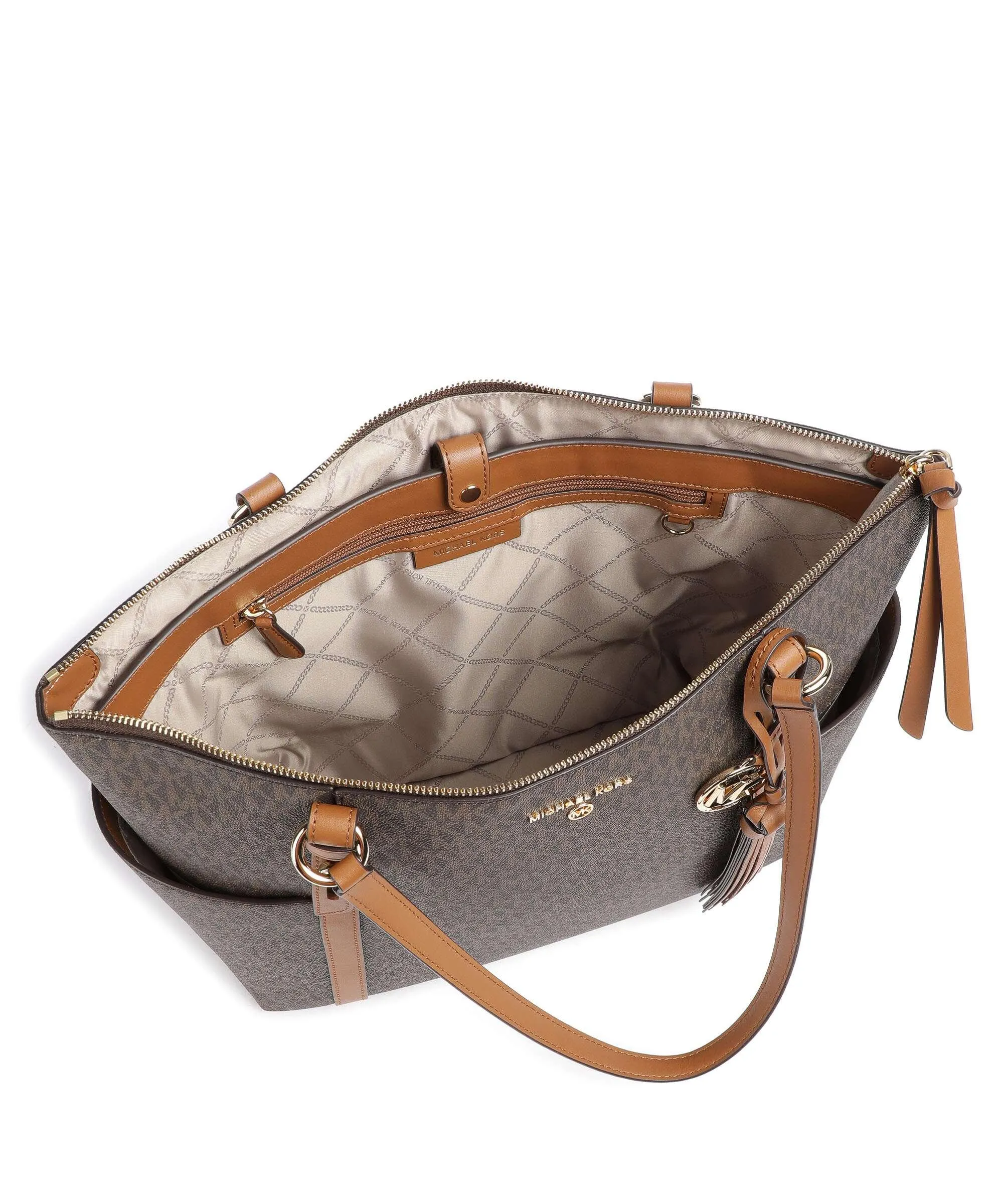  Michael Kors Sullivan Borsa shopper 13″ tela marrone scuro  