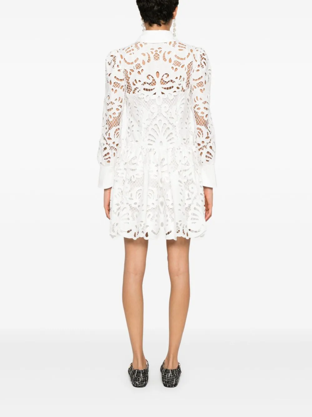 Mini abito in pizzo in bianco Self -Portrait - donna