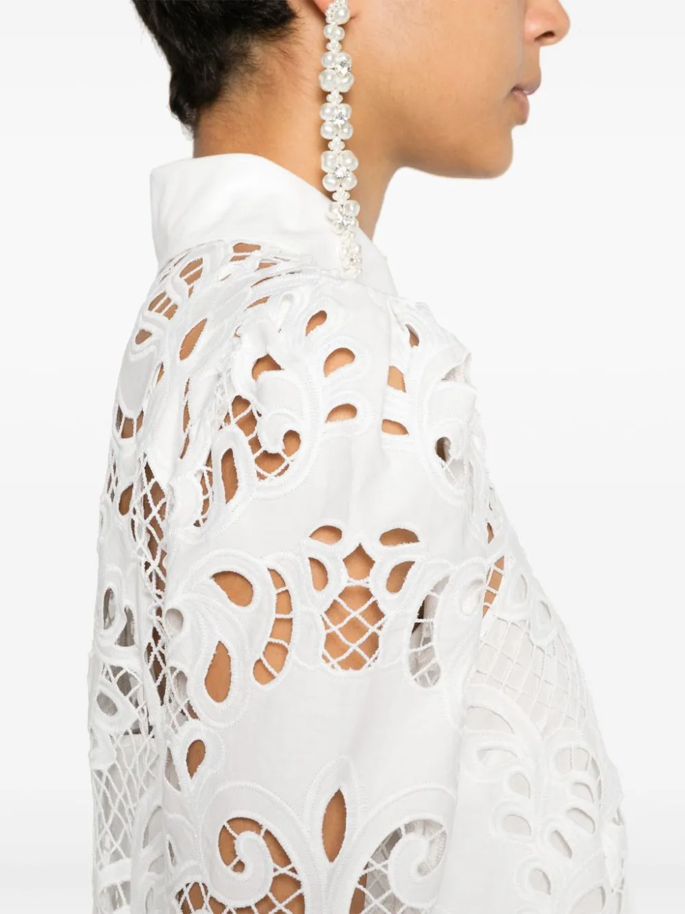 Mini abito in pizzo in bianco Self -Portrait - donna