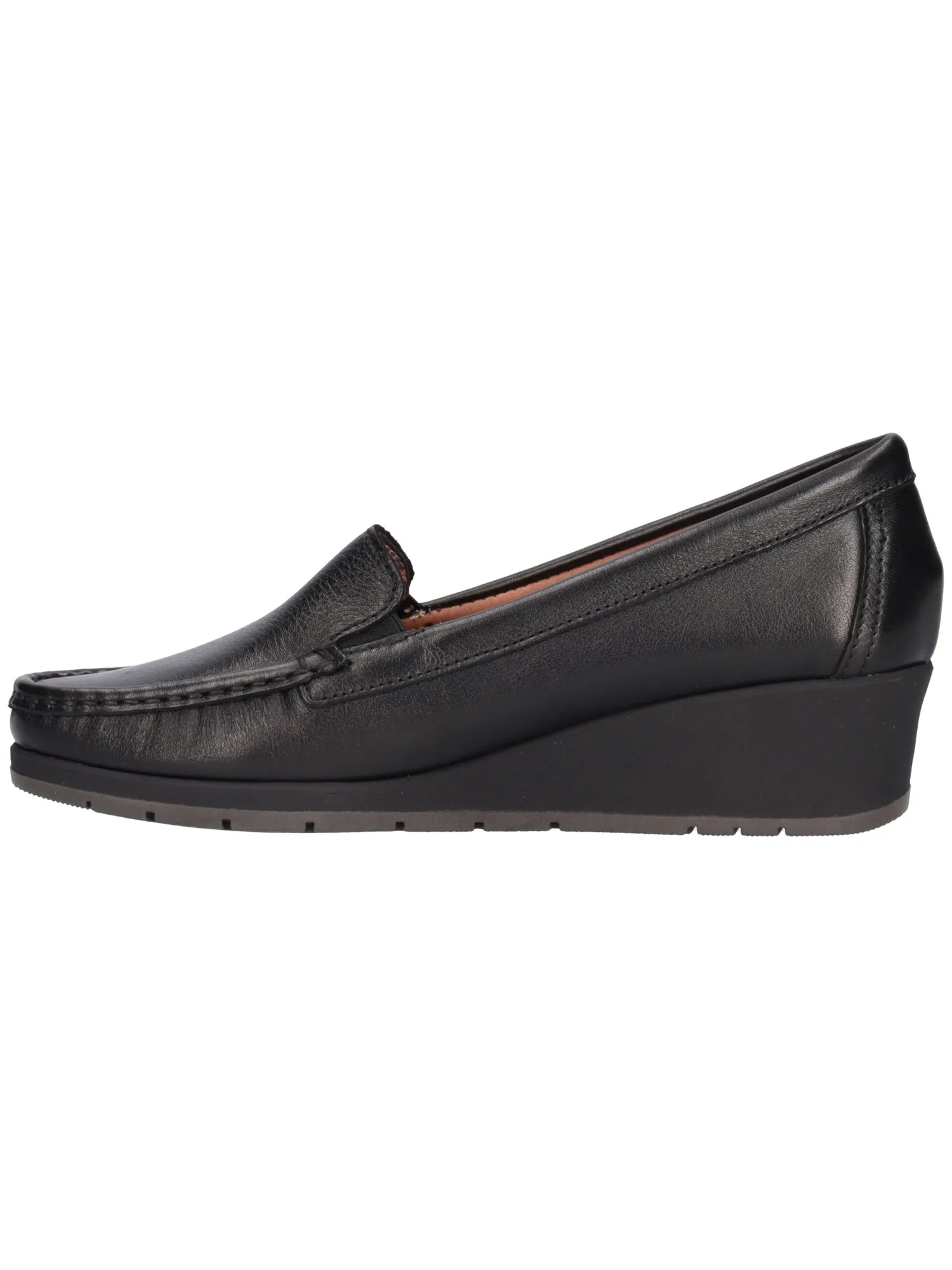 Mocassino zeppa bassa Valleverde da donna nero