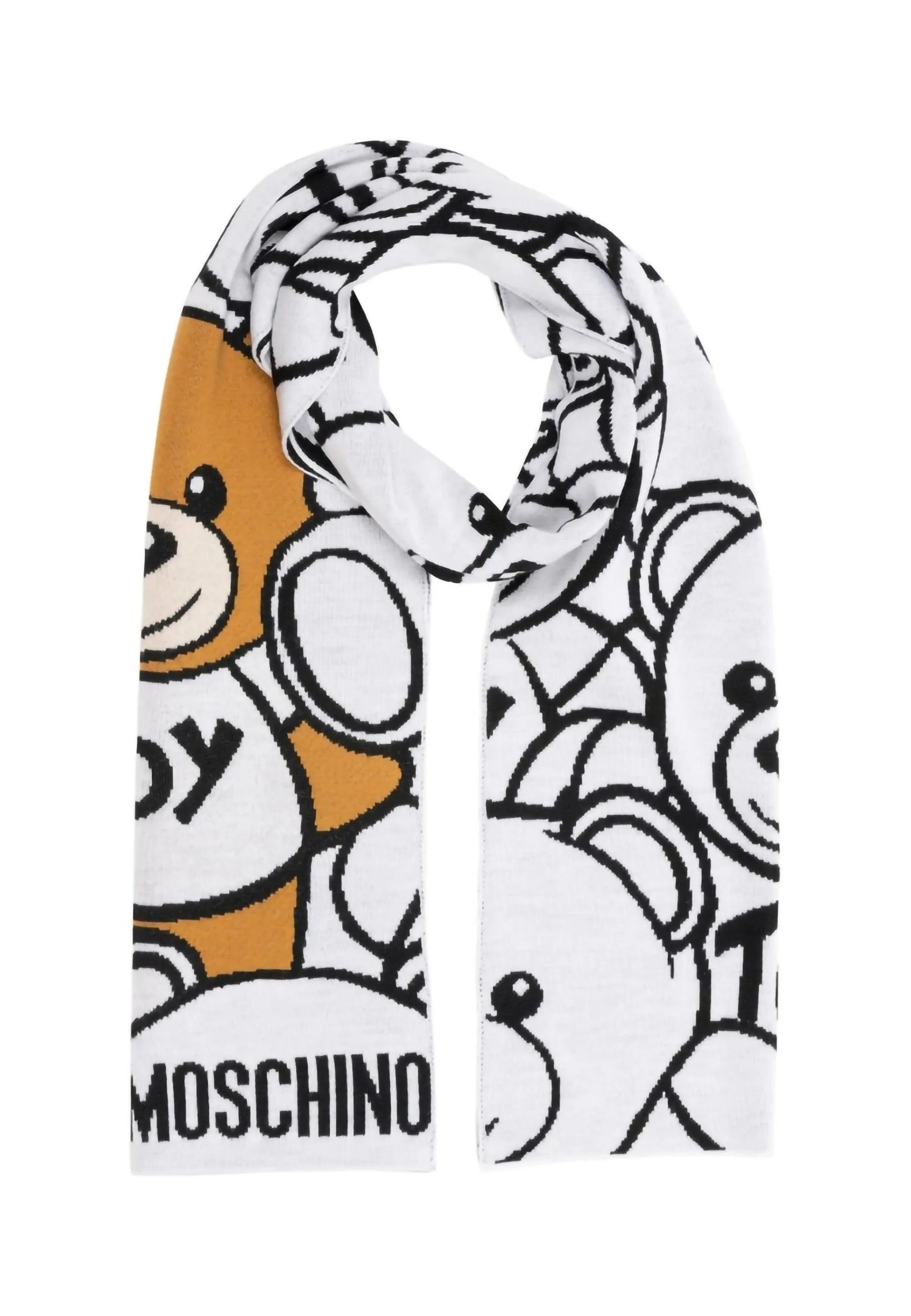 MOSCHINO Sciarpa Teddy Donna White M30778-M2950