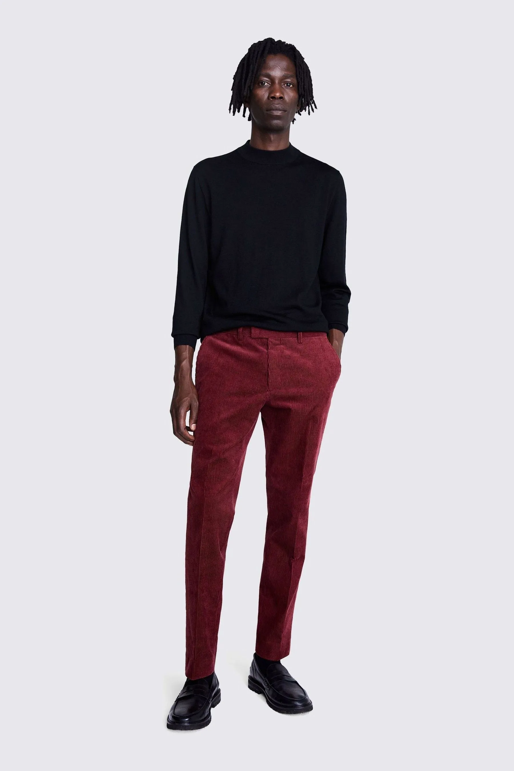 MOSS - Maglia in lana merino con collo finto    