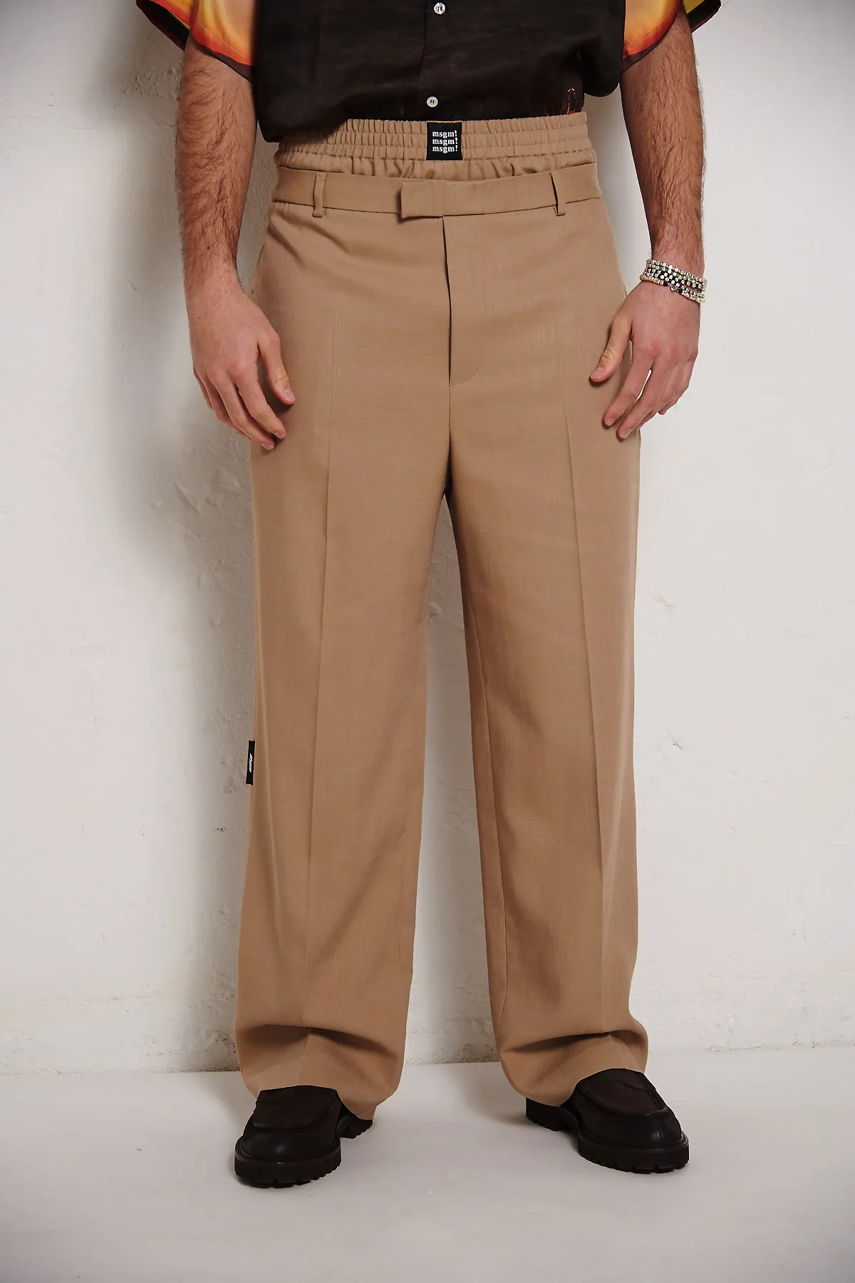 MSGM Pantalone con effetto boxer