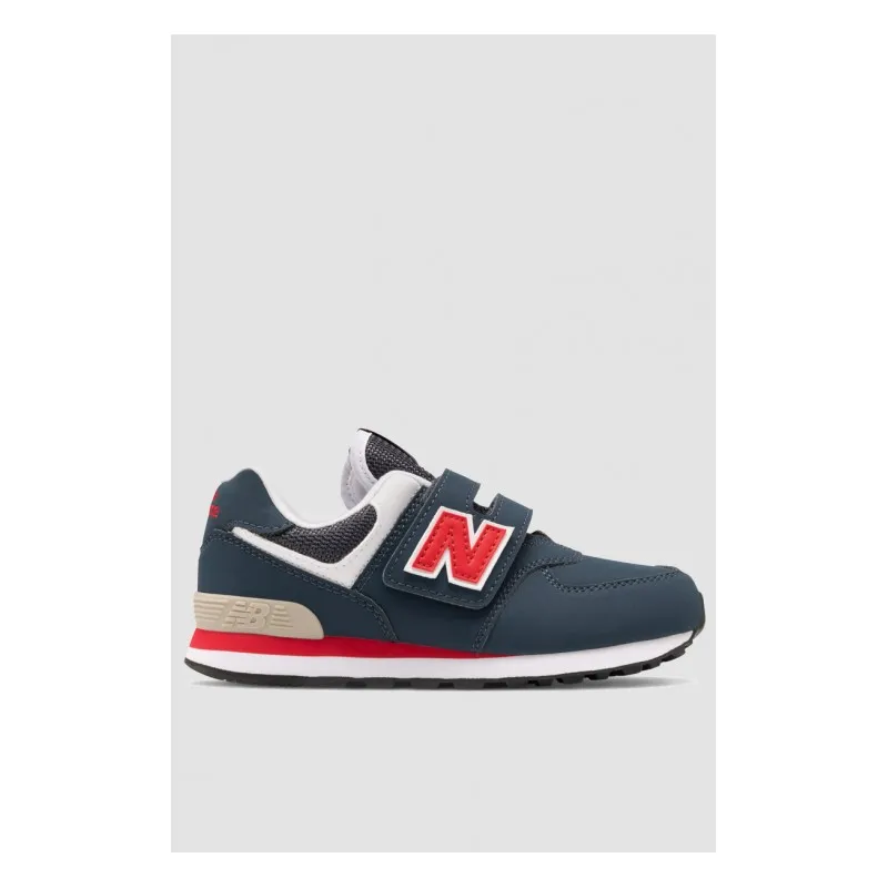 New Balance 574 Nubuck Sint. Navy/Red Junior Bimbo