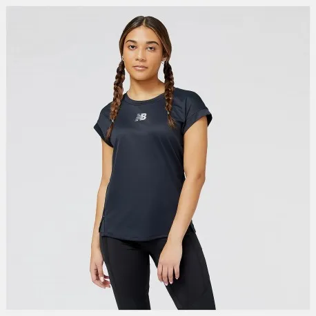 NEW BALANCE Impact Run AT N-Vent Short Sleeve Top BLACK