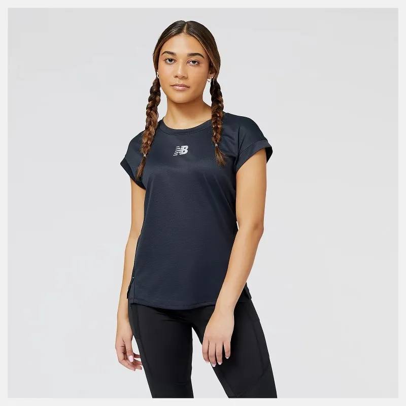 NEW BALANCE Impact Run AT N-Vent Short Sleeve Top BLACK