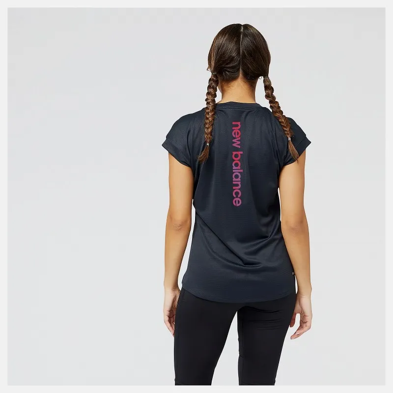 NEW BALANCE Impact Run AT N-Vent Short Sleeve Top BLACK