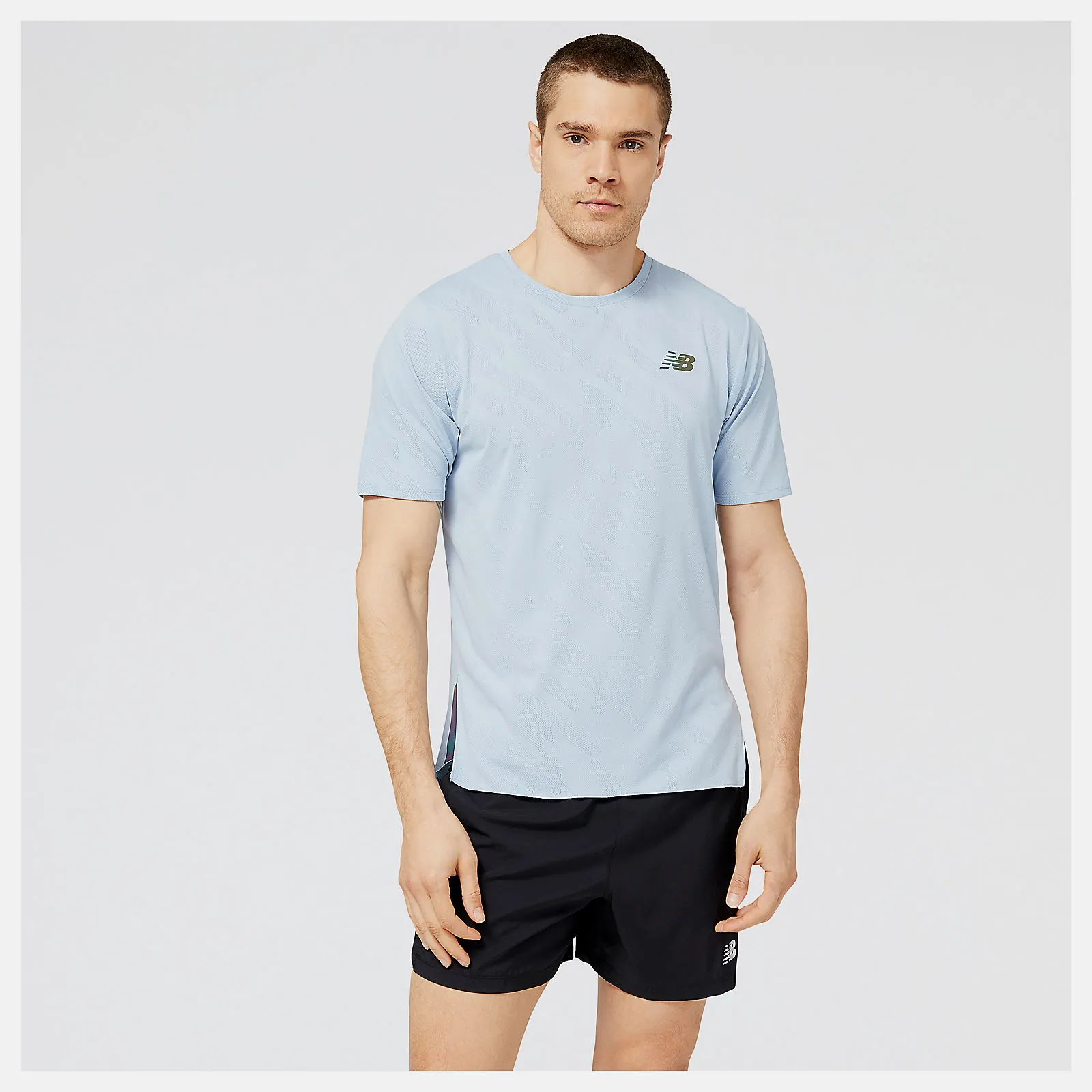 New Balance Q Speed Jacquard Short Sleeve SS23 (Light Artic Grey)